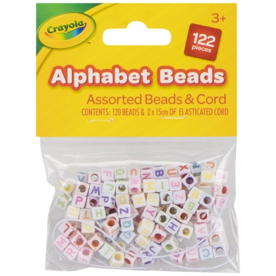 Crayola Alphabet Bracelets Assorted Beads & Cord RRP £1 CLEARANCE XL 99p